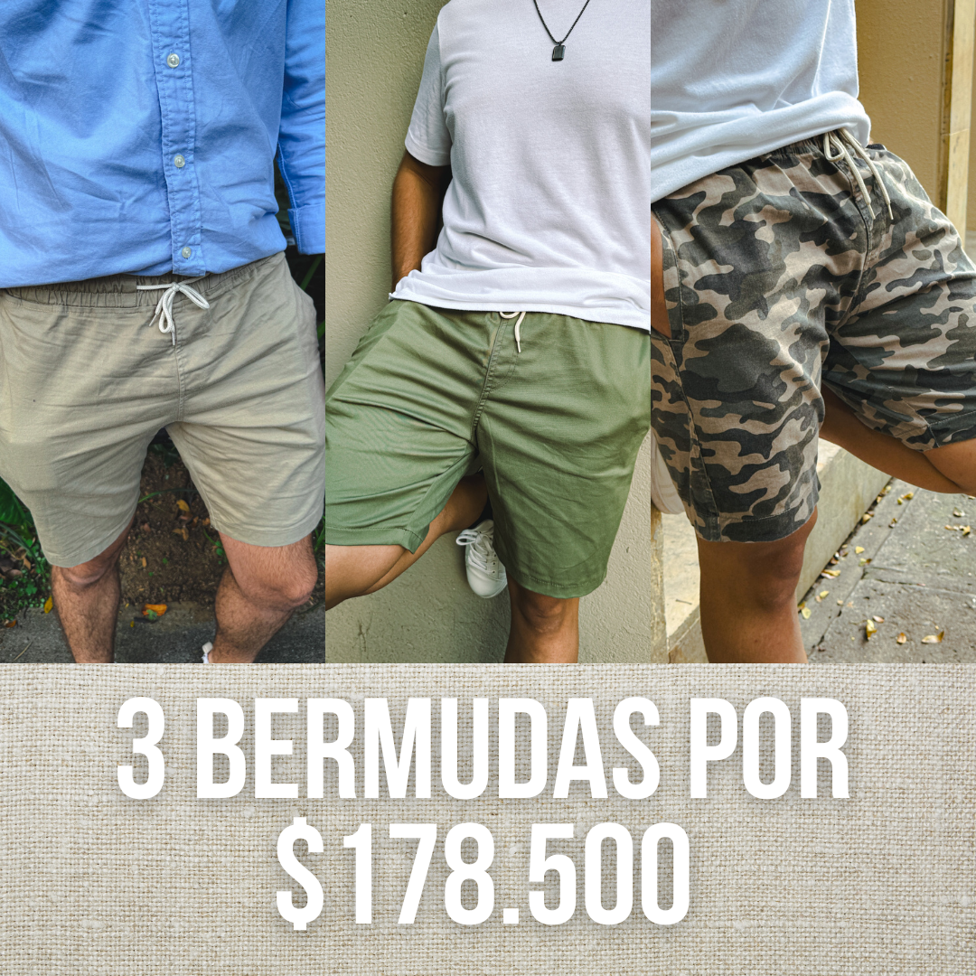 ¡3 BERMUDAS POR $178.500! [SOLO POR HOY]