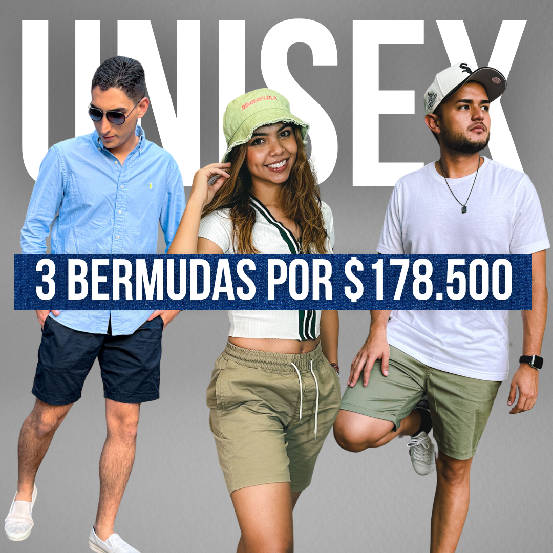 ¡3 BERMUDAS PARA HOMBRE Y MUJER! POR $178.500! [SOLO POR HOY]